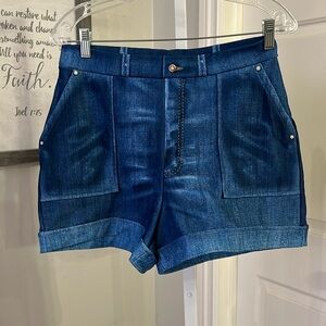 Blackmilk not actually denim cuffed shorts size medium NWOT